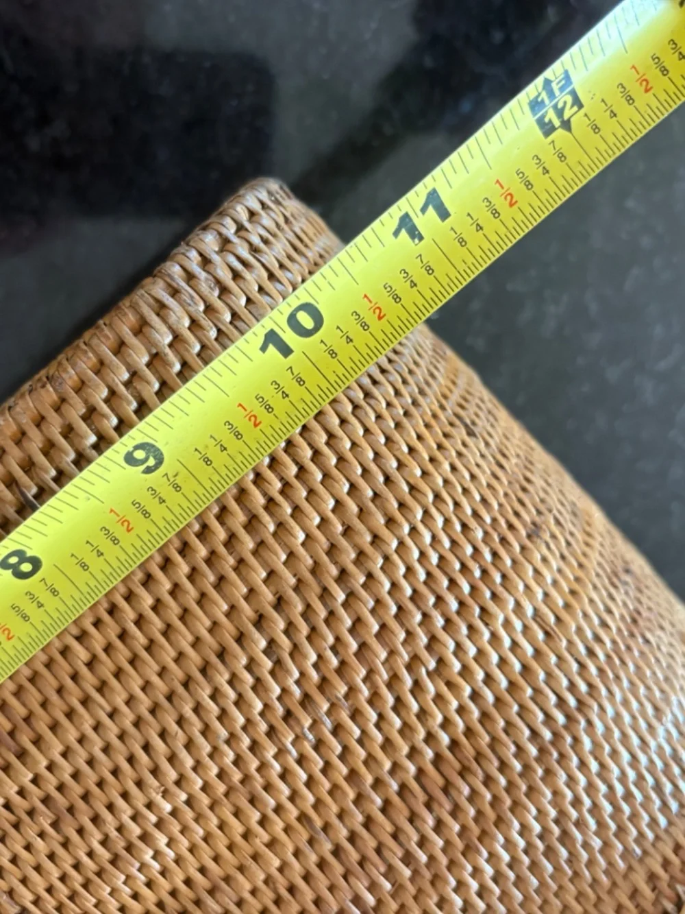 Putu by J. MacLear Woven Rattan Shoulder Bag Batik Lining Vintage Resort